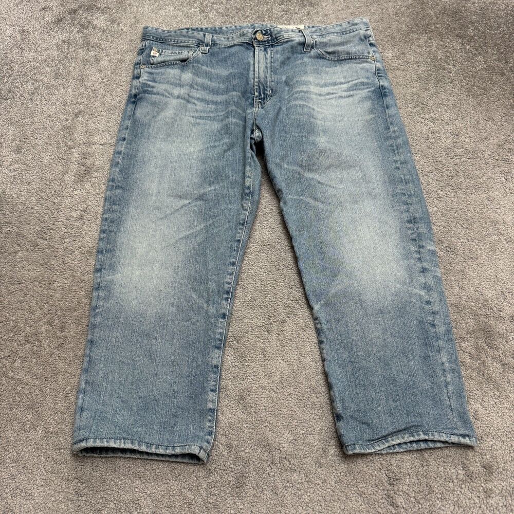 AG Adriano Goldschmied Tellis Modern Slim Fit Jeans Denim Mens 38x24 Light Wash